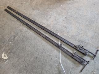 2x Vintage Record 1800mm Sash Clamps