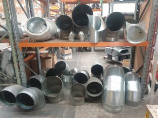 Large Lot of Round Duct Sections