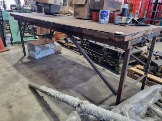 Vintage Heavy Duty Workbench Table