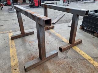 Pair of Heavy Steel Sawhorses