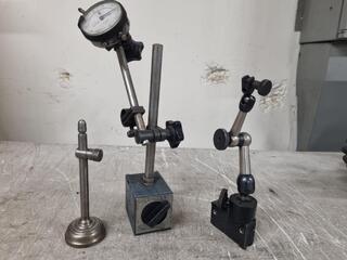 3x Magnetic & Non-magnetic Gauge Stands + 1x Mitutoyo Dial Gauge
