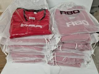 180x R80 Red Mesh Training Bibs, Size L