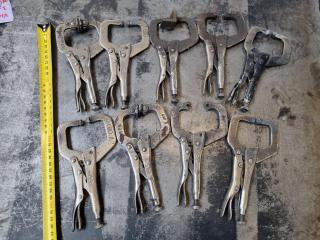9x Vice-Grip 6R Locking Clamps