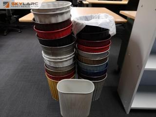 23x Assorted Metal & Plastic Office Rubbish Bins
