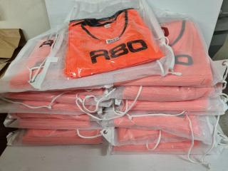 150x R80 Orange Mesh Training Bibs, Size M