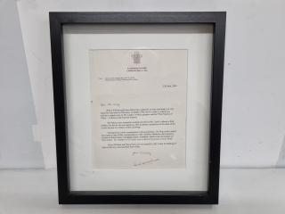 Framed 2006 "Thank you" Letter from Princes Willian and Harry