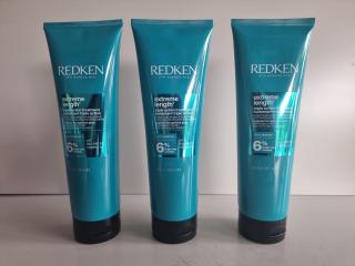 3 Redken Extreme Length Triple Action Treatments 