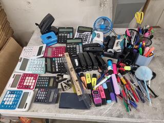 Assorted Office Supplies, Accessories
