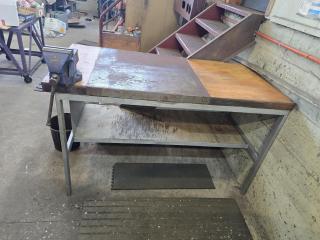 Workbench with Vice