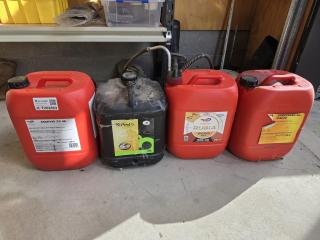 Hydraulic Oil and Diesel Engine Oil 20L Containers - 4 x Assorted