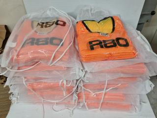 120x R80 Reversible Orange/Yellow Training Bibs, Size S