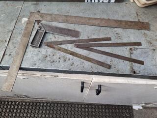 Assorted Vintage Folding Steel Rulers & Squares