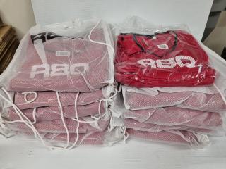 100x R80 Red Mesh Training Bibs, Size L