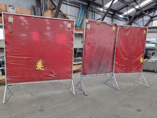 3x Aluninium Frame Welding Screens