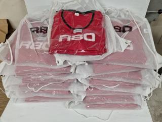 170x R80 Red Mesh Training Bibs, Size M