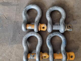 4x Bow Shackles, 3.2-Ton Capacities