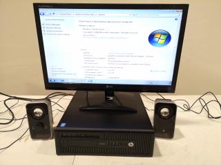 HP ProDesk 600 G1 SFF Desktop Computer w/ 24" LED Monitor