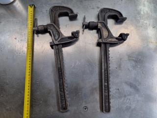 2x Carver New Zealand Vintage Rack Claw Clamps