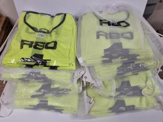 120x R80 Yellow High Vis Numbered Bibs, Size XL