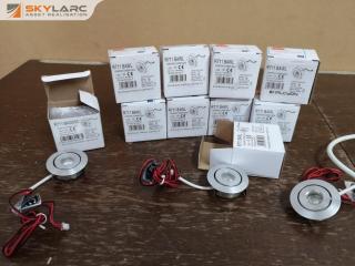 11x Assorted Small 1.2W Recessed LED Lights by Halcyon