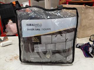 Durashield Shade Sail Square 5m Charcoal Platinum