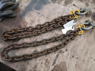 2x Sets of 3150kg Lifting Chain Sets