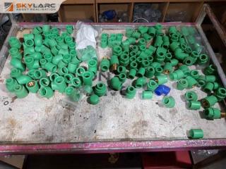 Large Quantity of Aquatherm Green Pipe Fittings