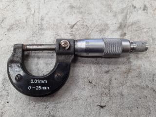 Outside Micrometer, 0-25mm Range