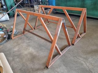 Pair of Steel Matetials Support Stands / Sawhorses