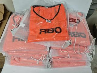 130x R80 Orange Mesh Training Bibs, Size XXL