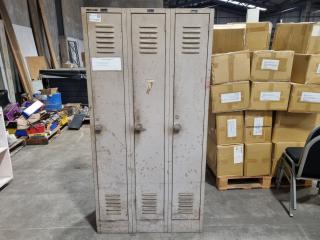 3-Door Steel Workshop Personnel Locker by Steelcase