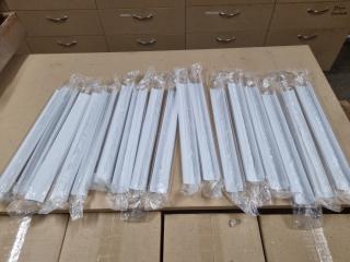 17x White Metal Drawer Handles, 350mm Length