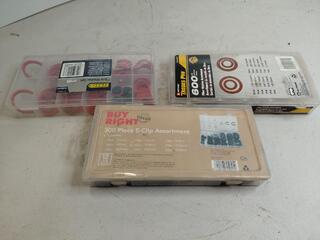 E clip and fibre washer assortments