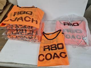38x R80 Orange High Vis COACH Bibs, Assorted Sizes