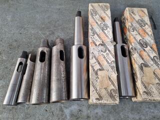 Assorted Morse Taper Drill Shank Sleeves & Extensions
