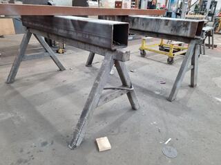 2x Large Heavy Steel Sawhorses