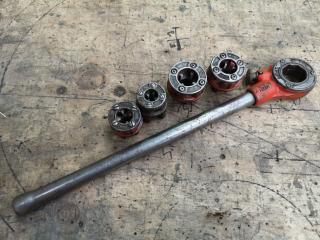 Ridgid Pipe Threading Tool w/ 3x Attachments