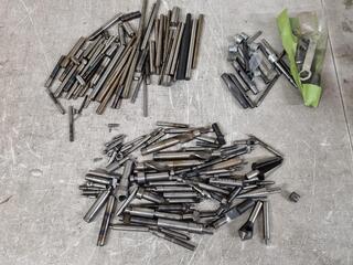Assorted Milling Cutters, Steel Rod, Tap Tool, & More
