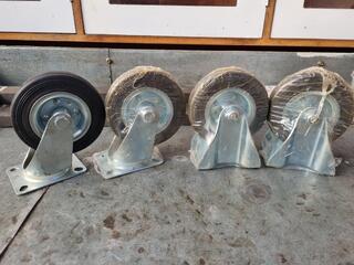 4x 125mm Trolley Wheel Set, New