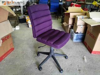 Stylish Contemporary Purple Office Desk Gas Lift Chair