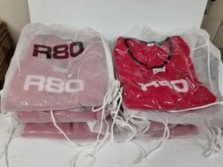 60x R80 Red Mesh Training Bibs, Size XL