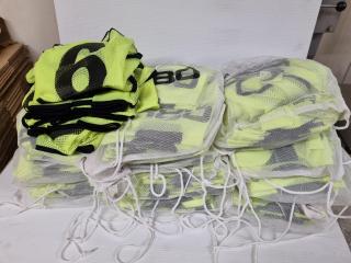 180x R80 Numbered Yellow Team Bibs, Size S