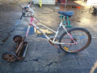 Novelty Reel Mower Bike