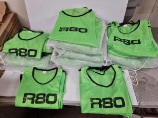 105x R80 Green Mesh Training Bibs, Assorted Sizes