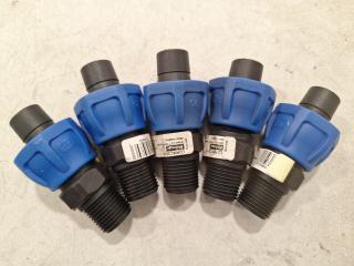 5 x LDRMC2015 Male Reducing Coupling