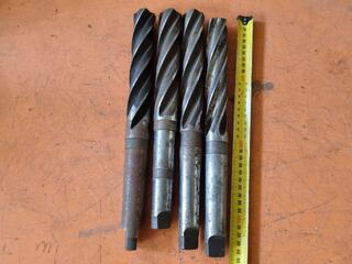 4x Morse Taper No.4 Shank Drill Reamers, Metric & Imperial sizes