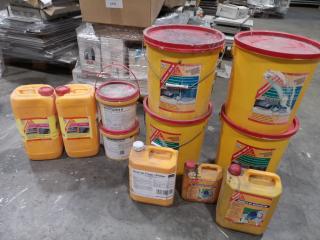 11x Sika Branded Professional Tile Coatings, Primers, Set Accelerators & More