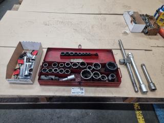 Assortment of Sockets and Hand Tools