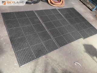 3x Heavy Duty Rubber Floor Mats Mat, Industrial Commercial Grade
