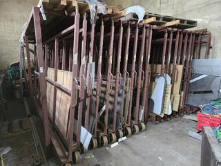 2 x Large Sliding Section Material Racks 